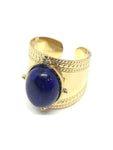 bague femme pierre lapis lazuli