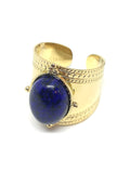 bague femme pierre lapis lazuli