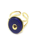 Bague ovale pierre lapis lazuli