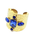 Bague pierre bleu saphir