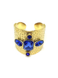 Bague pierre bleu saphir