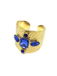 Bague pierre bleu saphir