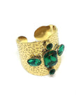 Bague pierre vert émeraude