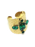 Bague pierre vert émeraude