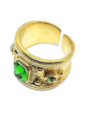 Bague pierres rubis vert