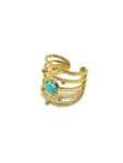 Bague pierre turquoise femme