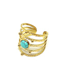 Bague pierre turquoise femme