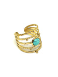 Bague pierre turquoise femme