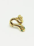 Bague serpent yeux vert 