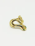 Bague serpent yeux vert 