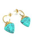 Boucles d'oreilles triangle turquoise