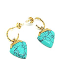 Boucles d'oreilles triangle turquoise