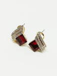 Boucles d'oreilles rubis et diamants