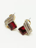 Boucles d'oreilles rubis et diamants