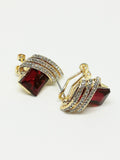 Boucles d'oreilles rubis et diamants