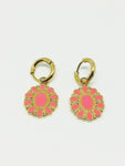 Boucles d'oreilles marguerite rose