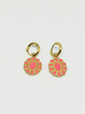 Boucles d'oreilles marguerite rose