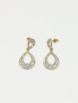 Boucle d'oreille femme goutte d'eau diamant