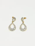 Boucle d'oreille femme goutte d'eau diamant