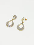 Boucle d'oreille femme goutte d'eau diamant