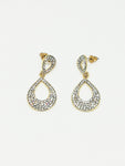 Boucle d'oreille femme goutte d'eau diamant