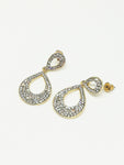 Boucle d'oreille femme goutte d'eau diamant