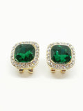 BB1 - Boucles d'oreilles émeraude et diamants