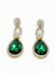 BB3 - Boucles d'oreilles émeraude et diamants