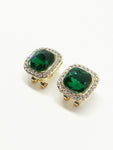 BB1 - Boucles d'oreilles émeraude et diamants