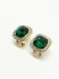 BB1 - Boucles d'oreilles émeraude et diamants