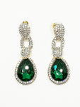 BB3 - Boucles d'oreilles émeraude et diamants