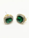 BB1 - Boucles d'oreilles émeraude et diamants