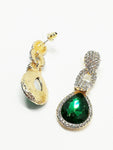 BB3 - Boucles d'oreilles émeraude et diamants