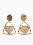 Boucles d'oreilles triangle coeur