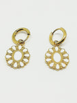 Boucles d'oreilles marguerite blanc