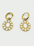 Boucles d'oreilles marguerite blanc