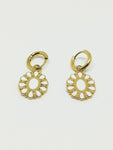 Boucles d'oreilles marguerite blanc