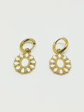 Boucles d'oreilles marguerite blanc