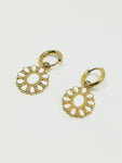 Boucles d'oreilles marguerite blanc