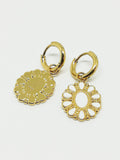 Boucles d'oreilles marguerite blanc