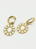 Boucles d'oreilles marguerite blanc