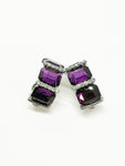 boucles d'oreilles pierre violet