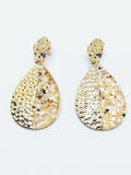 Boucles d'oreilles pierres écaillées doré