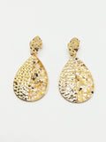 Boucles d'oreilles pierres écaillées doré
