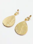 Boucles d'oreilles pierres écaillées doré