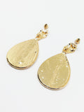 Boucles d'oreilles pierres écaillées doré