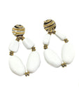 Boucles d'oreilles blanche