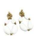 Boucles d'oreilles blanche