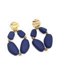 Boucles d'oreilles bleu marine