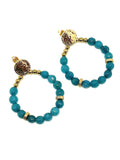 Boucles d'oreilles apatite bleue